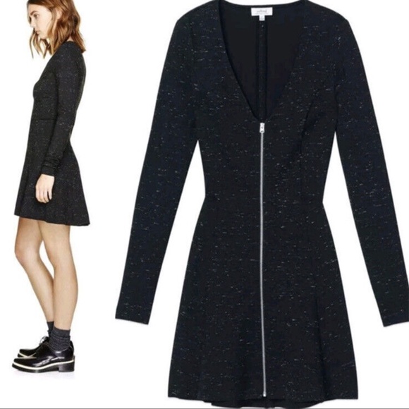 Aritzia Wilfred Lavande Zip-Front Skater Dress - Picture 2 of 2